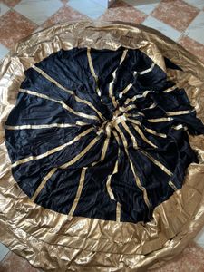 double layer Elegant Black & Gold navratri Lehenga