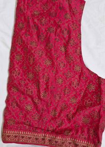 Embroidered Red Ethnic Blouse