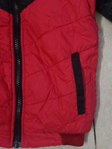 Red &amp; Black Puffer Jacket