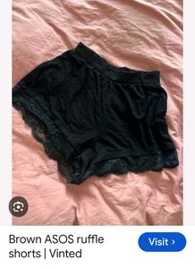 Asos Black Lace Trim Sleep Shorts