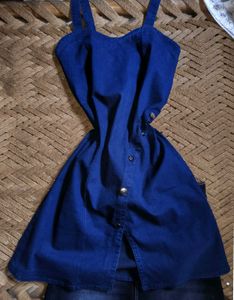 Blue Denim Button-Up Dress