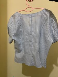 Striped Button-Up Blouse