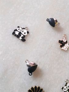 Cute Panda &amp; Flower Charms