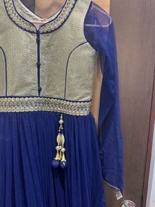 Elegant Royal Blue Ethnic Gown