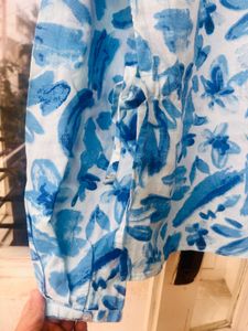 Floral Print Tie Waist Top