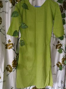 Lime Green Embroidered Kurta