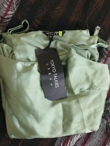 Toyo Takies Women Asymmetric Green Dress
