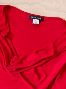 Beautiful Cowl Neck Red Blouse♥️