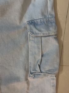 snitch Light Wash Cargo Jeans