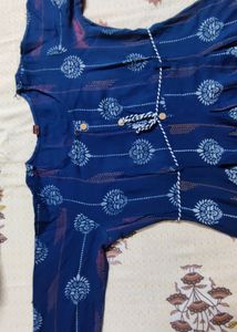 Navy Blue Round Kurta