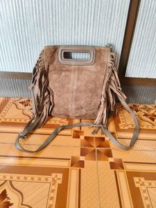Suede Fringe Handbag
