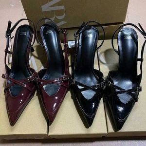 Zara Burgundy Heels