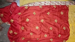 Red Embroidered Saree