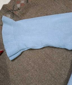 Baby Blue Knit Peplum Top