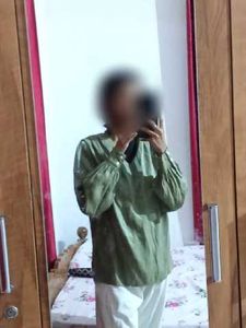 Green Tie Neck Top