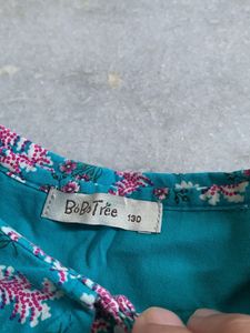 Chic Teal Floral Print Dress