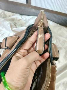 Studded Faux Leather Tote Bag