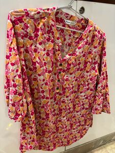Floral Pink Cotton Tunic
