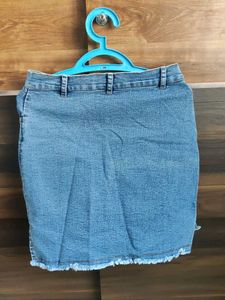 Women's Blue Denim Mini Skirt