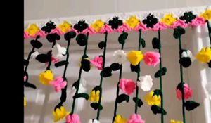 Floral Crochet Door Hanging