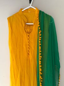Mustard Yellow Kurta Set