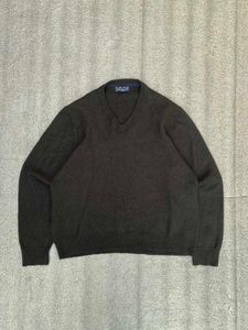 Men's Black V-Neck Sweater