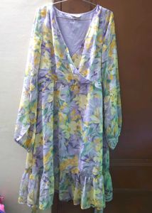 Floral Print Wrap Dress