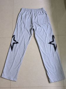 white Star Print Sweatpants