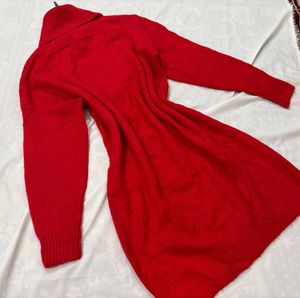 🌷New With Tag Red Turtleneck Knit Dress I
