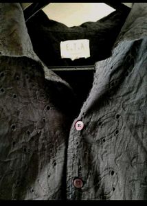 Black Textured resort shirt westside