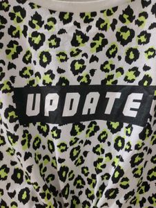 Leopard Print Tie-Front Crop Top💛