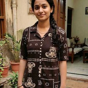 Brown Printed Kurta