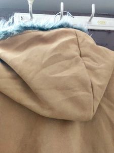 "Whatever" Graphic Hoodie with Faux Fur Trim