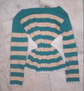 Striped Crew Neck Long Sleeve Sweater
