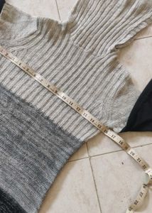 Gray Knit Tunic Sweater