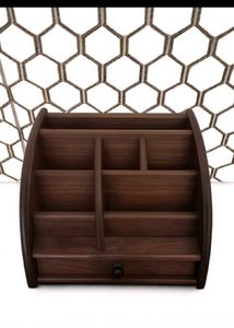 Wooden Desk Organizer with Drawer