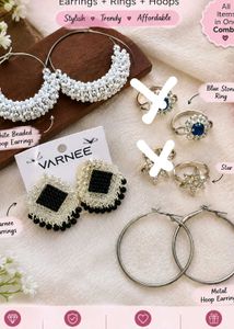Stylish Earrings and Rings Set