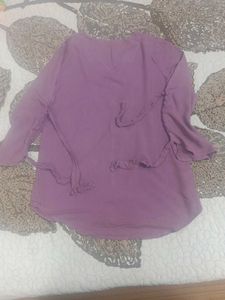 lavender designer sleeves top