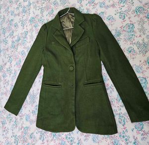 Olive Green Women's Wool Blazer