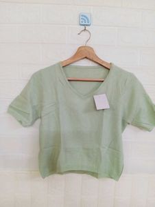 Mint Green V-Neck Tee