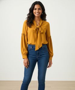 Stylish Mustard Yellow Blouse
