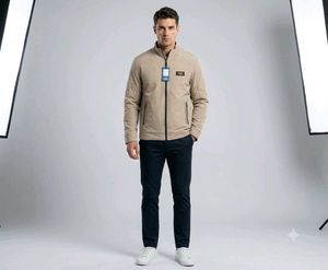 Men's Beige Casual Jacket