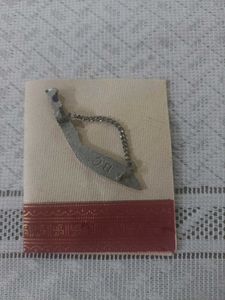 Unique Silver coated / Steel Khukuri Brooch