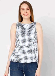 Chic Polka Dot Sleeveless Peplum Top