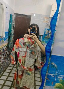 Unique Printed Shirt Dress with Belt