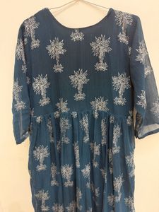 Embroidered Teal Kurta