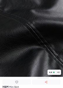 Chic Faux Leather Mini Skirt waist 26inches