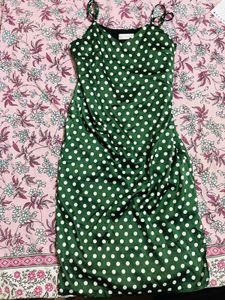 Green Polka Dot Slip Dress