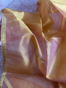 Purple Ethnic Skirt with Gold Dupatta
