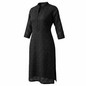 Elegant Black Chikankari Kurta